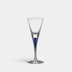 Orrefors Intermezzo snapsglas blå 6cl Outlet