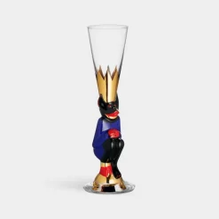 Orrefors Snaps Djävul snapsglas blå 4clGunnar Cyrén Discount