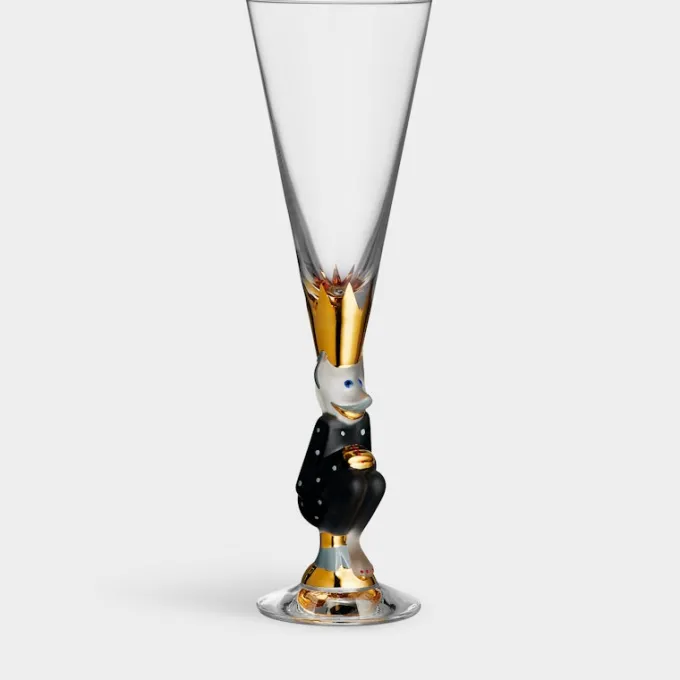 Orrefors The sparkling devil champagneglas mörkgrå 19clGunnar Cyrén Clearance