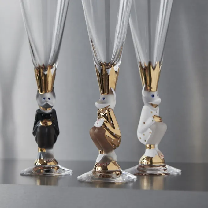Orrefors The sparkling devil champagneglas guld 19cl Fashion